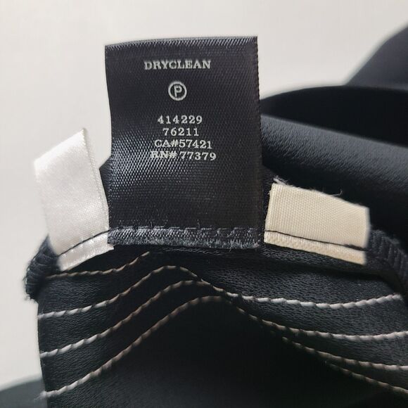 Ann Taylor Dress 8 Black White Stitch Bow Tie Neck A-Line Clueless Preppy Read - Picture 8 of 13